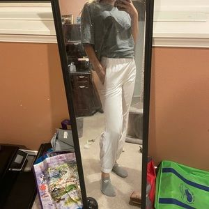 White brandy Melville sweatpants